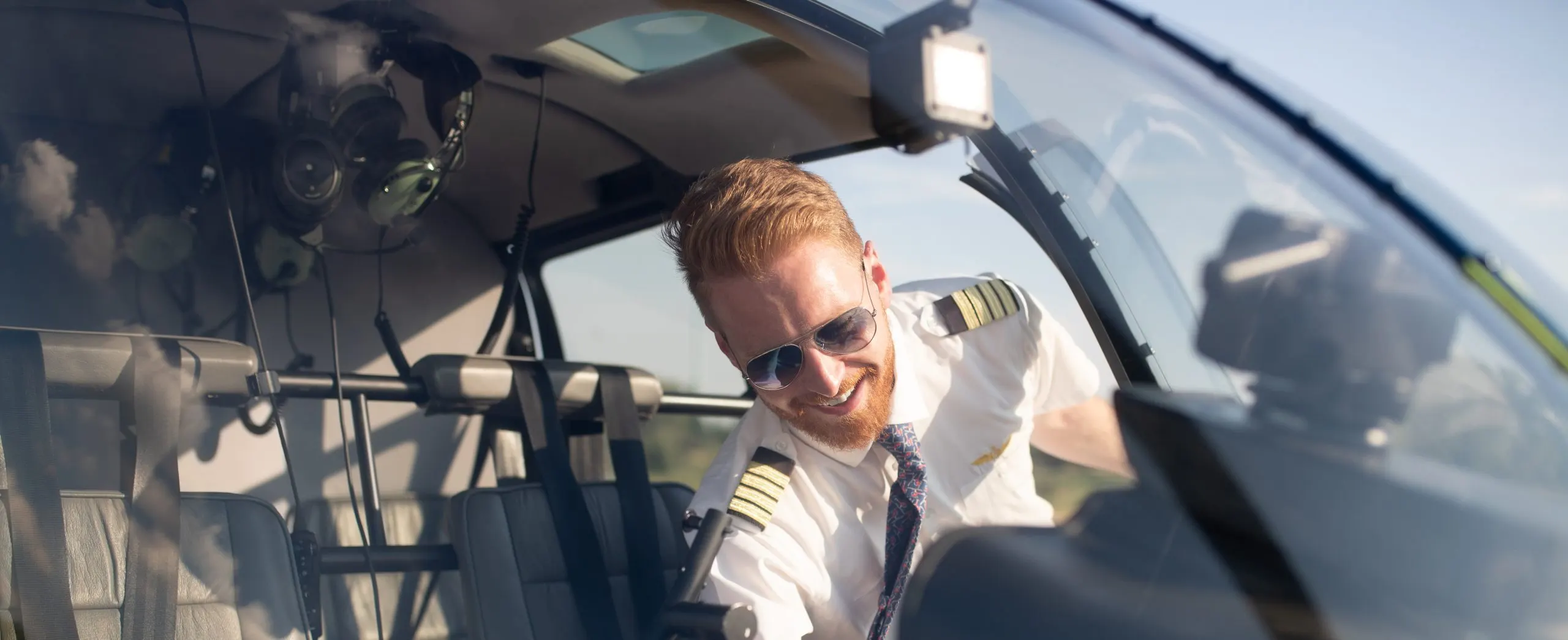pilot entering cockpit